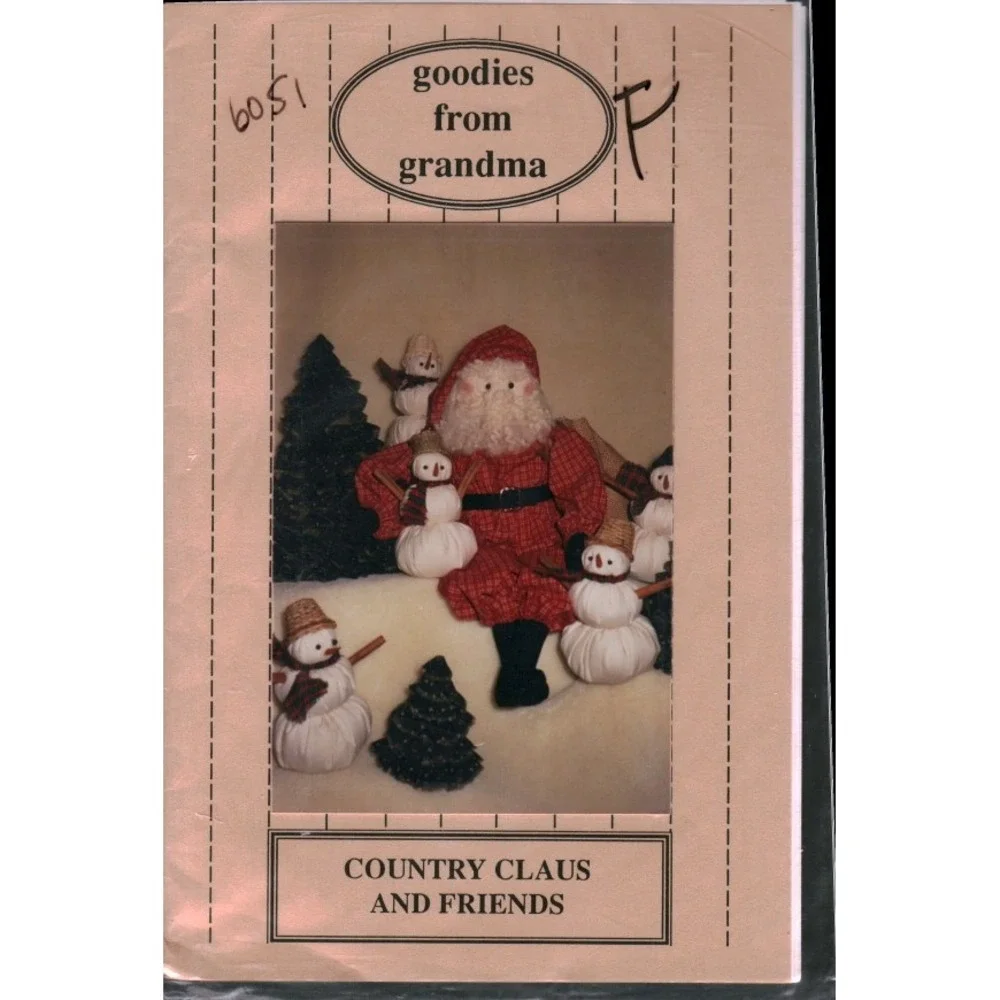 Goodies From Grandma Country Claus & Friends Sewing Pattern 6051 Joan Olson 1990
